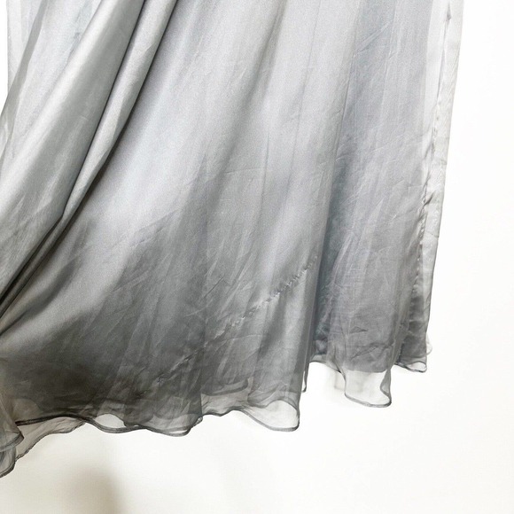 La Femme 27098 Platinum Grey Embroidered Lace Chiffon A-Line Gown Women's SZ 10 - Picture 7 of 8